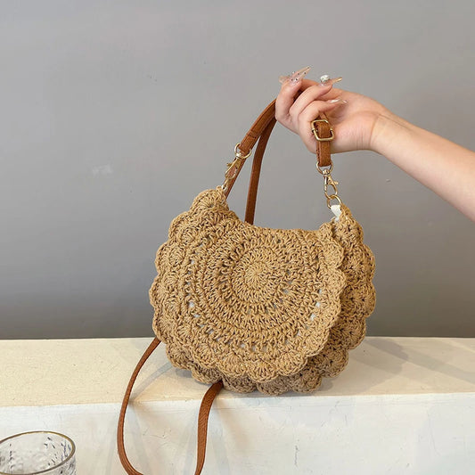 Vintage Woven Crossbody Bag