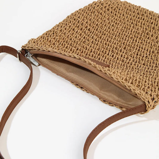 Straw Beach Crossbody Bag
