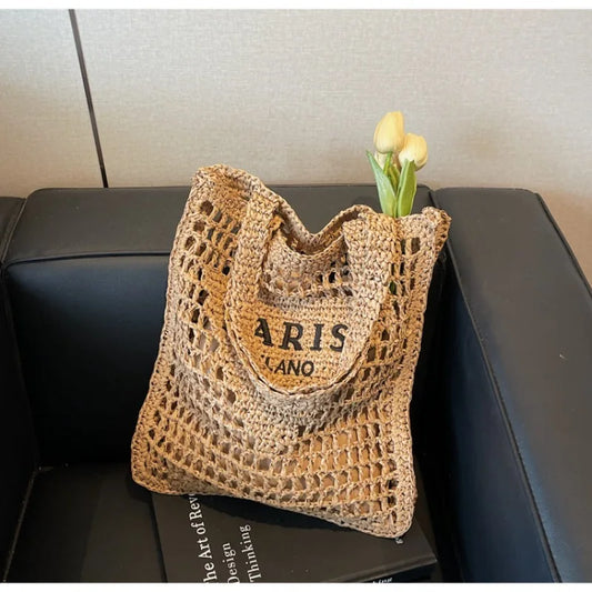 Woven Straw Shoulder Bag