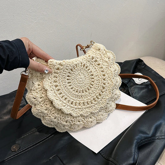 Vintage Woven Crossbody Bag